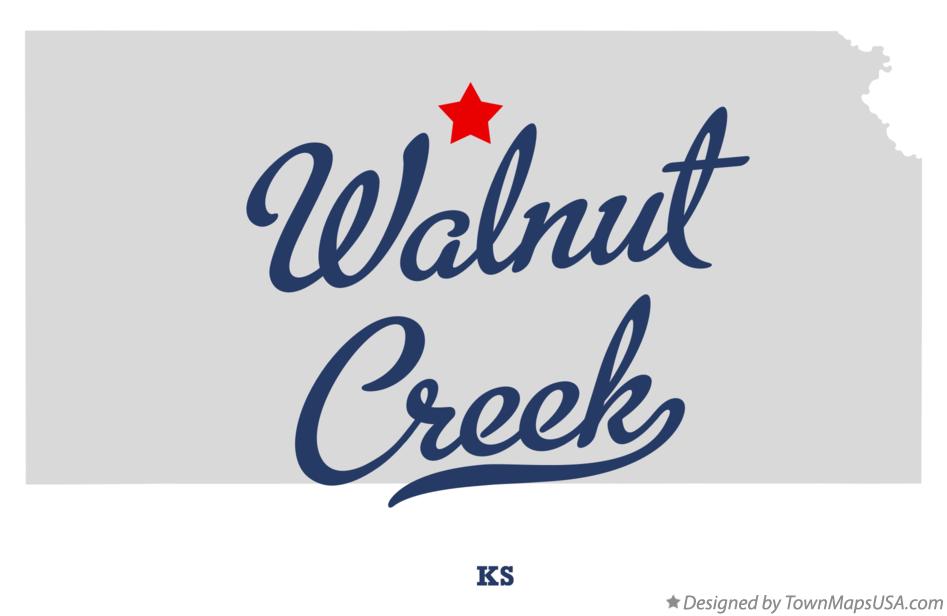 Map of Walnut Creek Kansas KS
