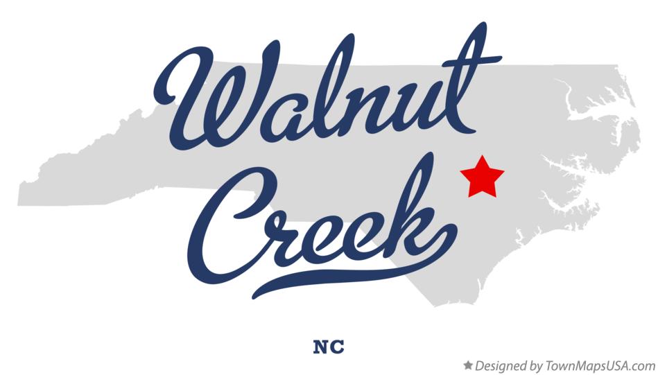 Map of Walnut Creek North Carolina NC