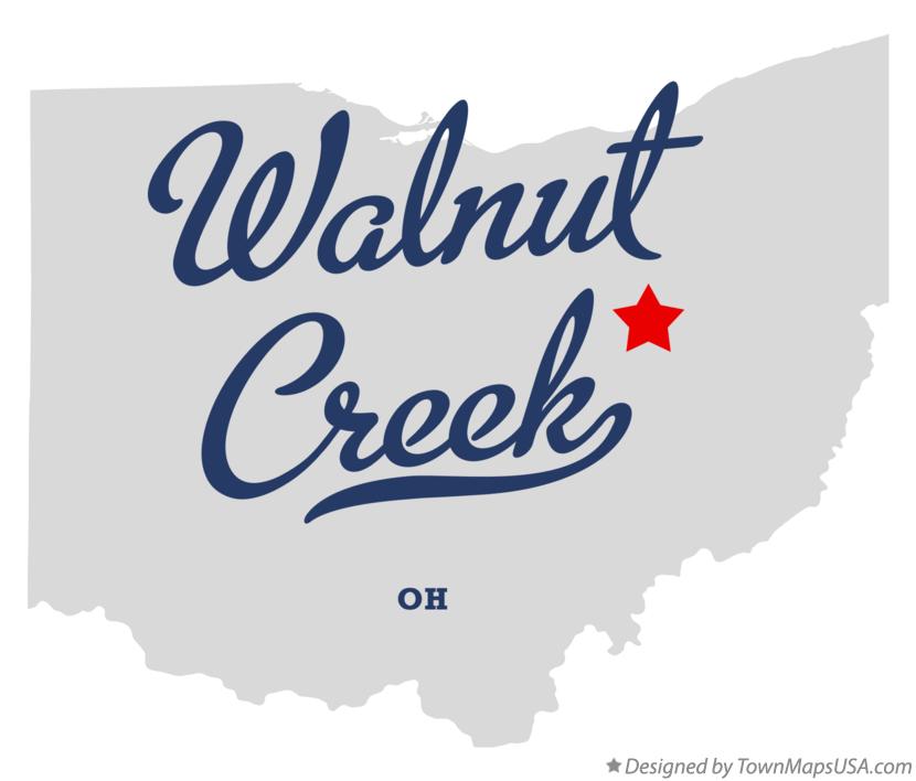 Map of Walnut Creek Ohio OH