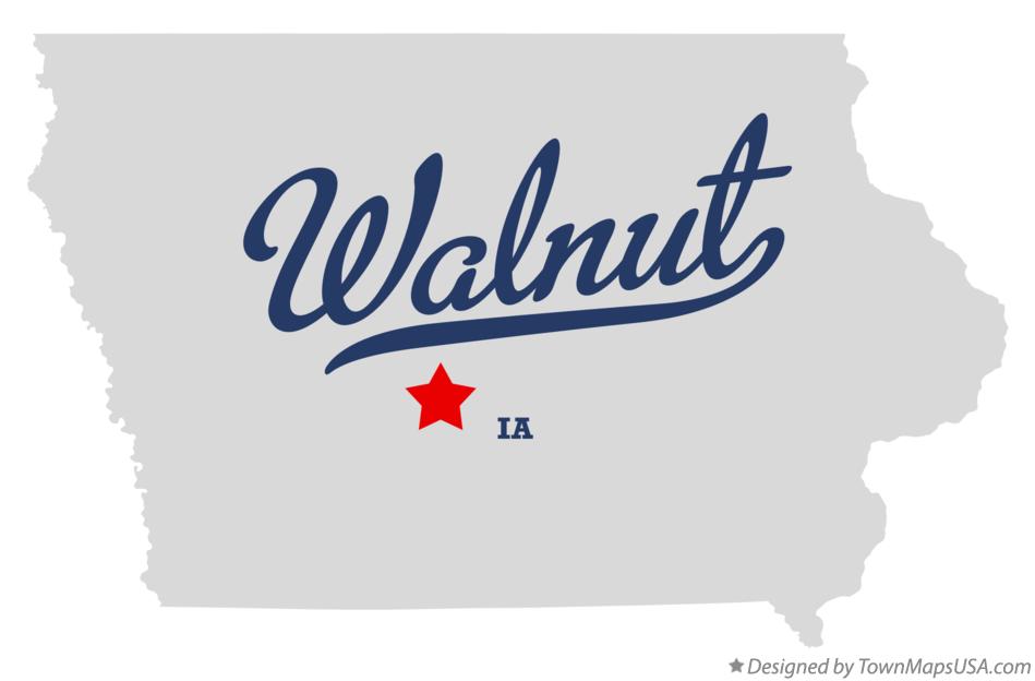 Map of Walnut Iowa IA