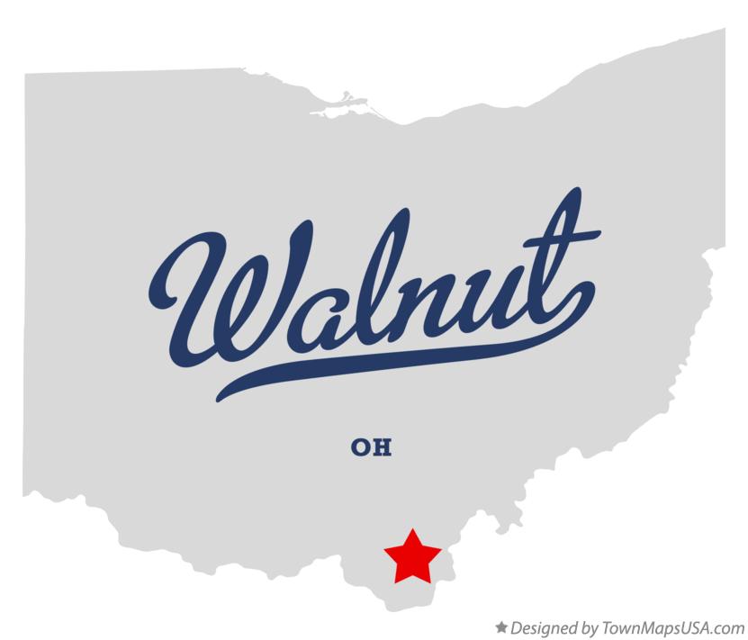 Map of Walnut Ohio OH