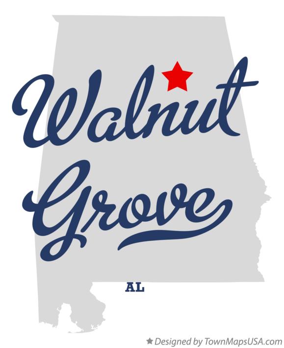 Map of Walnut Grove Alabama AL