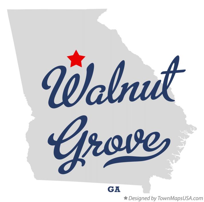 Map of Walnut Grove Georgia GA