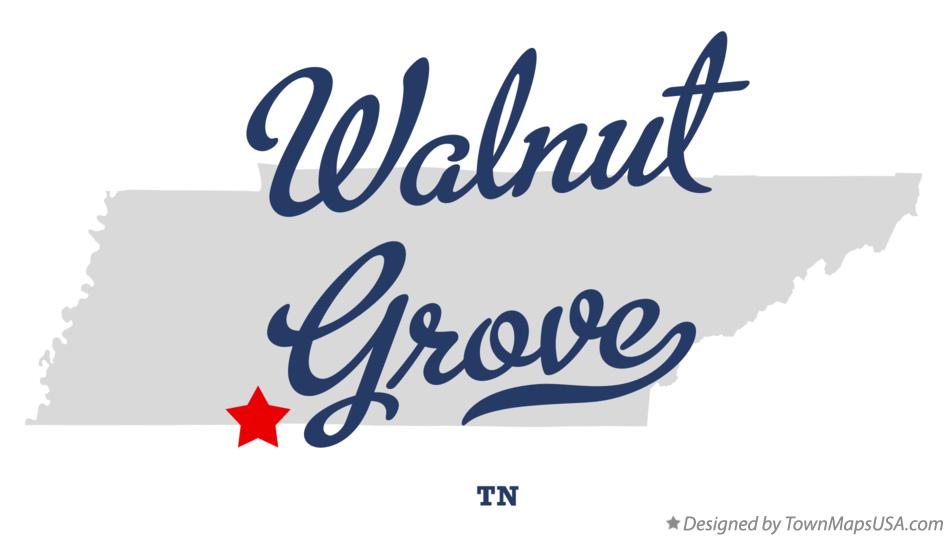 Map of Walnut Grove Tennessee TN