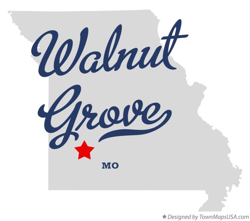 Map of Walnut Grove Missouri MO