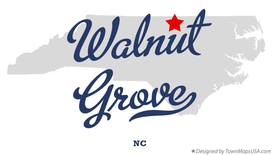 Map of Walnut Grove North Carolina NC