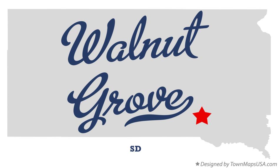 Map of Walnut Grove South Dakota SD