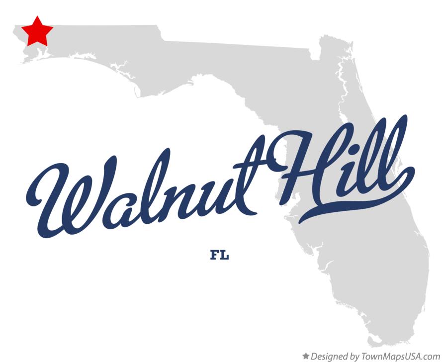 Map of Walnut Hill Florida FL