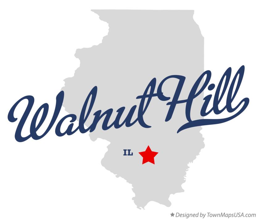 Map of Walnut Hill Illinois IL