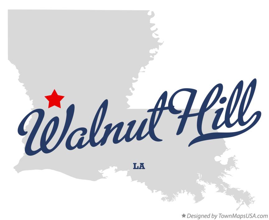 Map of Walnut Hill Louisiana LA