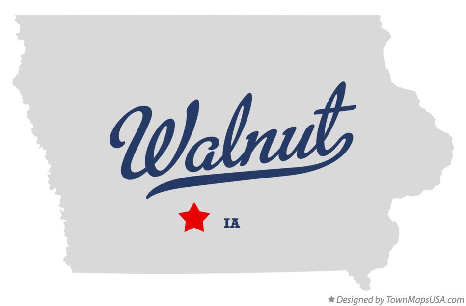 Map of Walnut Iowa IA