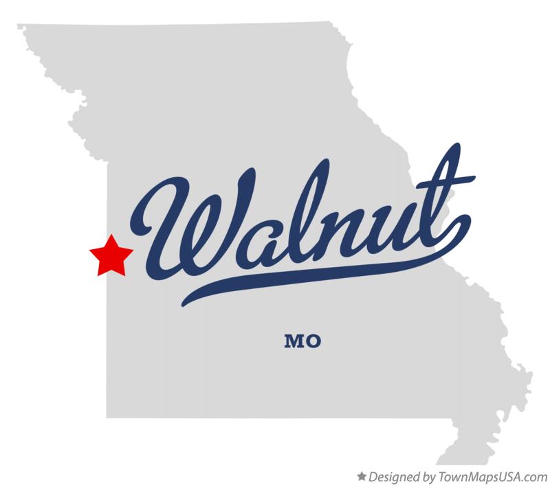 Map of Walnut Missouri MO