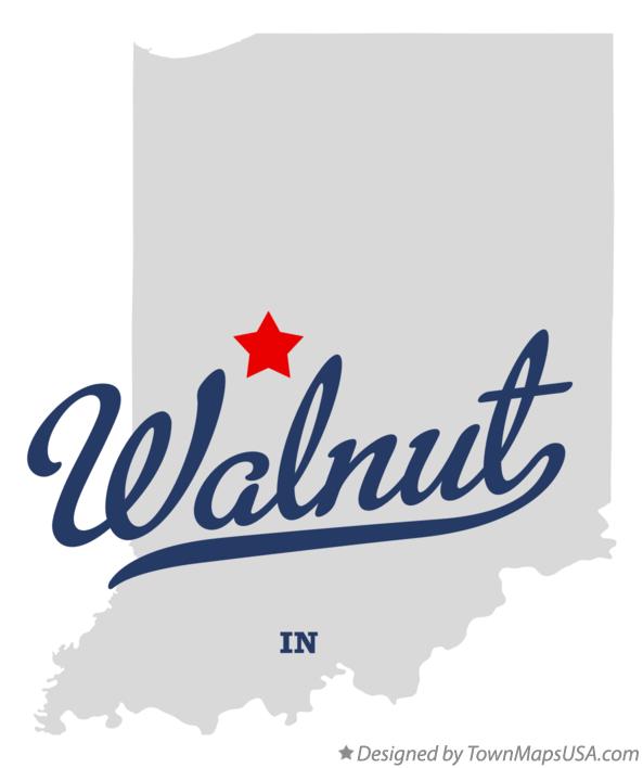 Map of Walnut Indiana IN