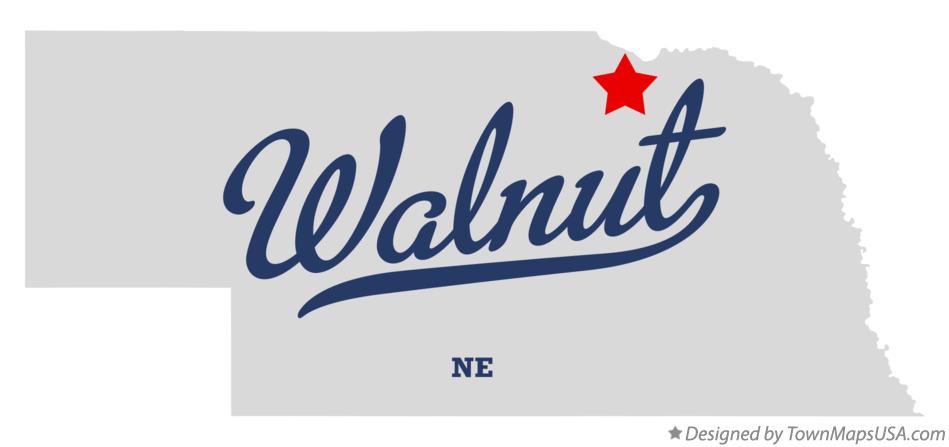 Map of Walnut Nebraska NE