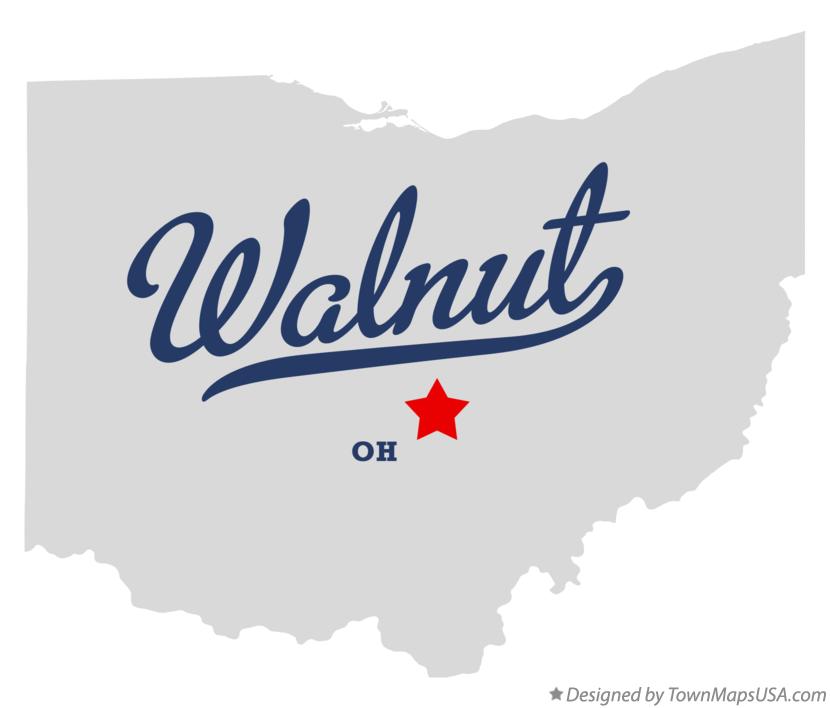 Map of Walnut Ohio OH