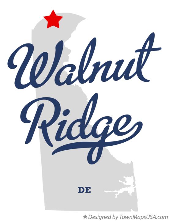 Map of Walnut Ridge Delaware DE