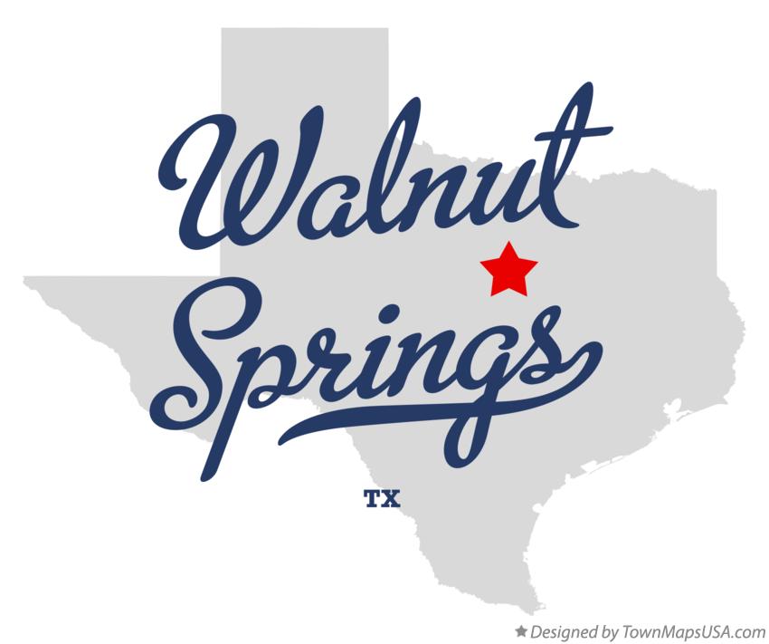 Map of Walnut Springs Texas TX