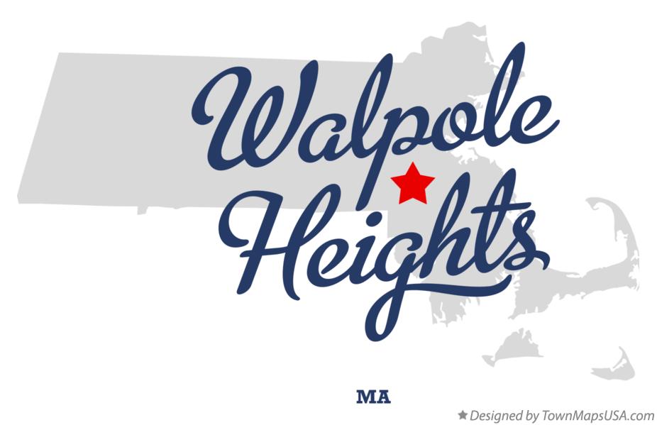 Map of Walpole Heights Massachusetts MA