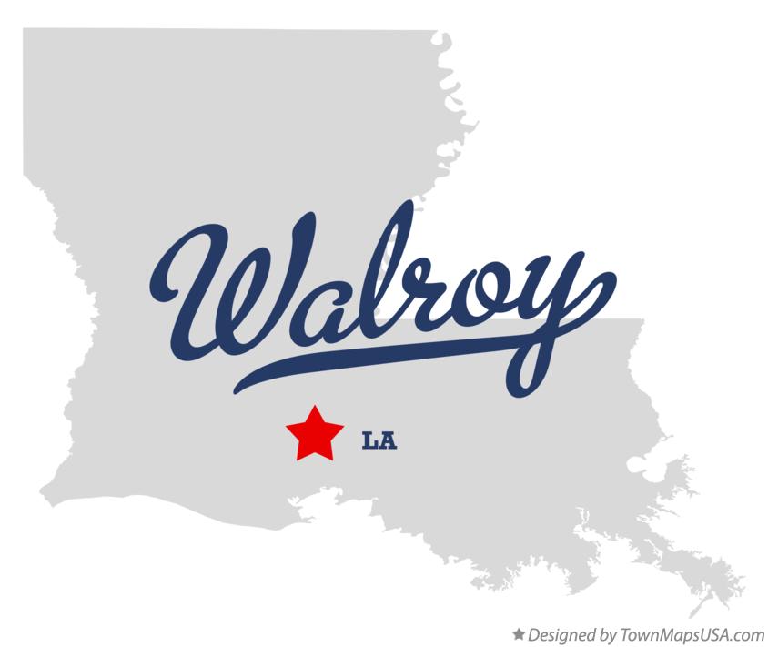 Map of Walroy Louisiana LA