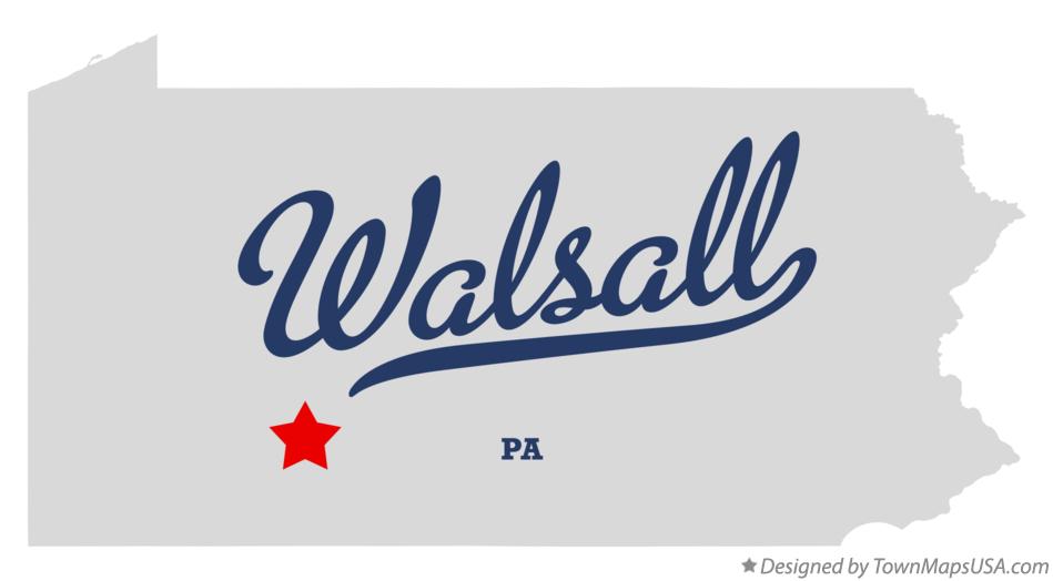 Map of Walsall Pennsylvania PA