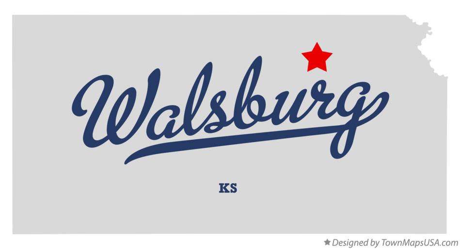 Map of Walsburg Kansas KS