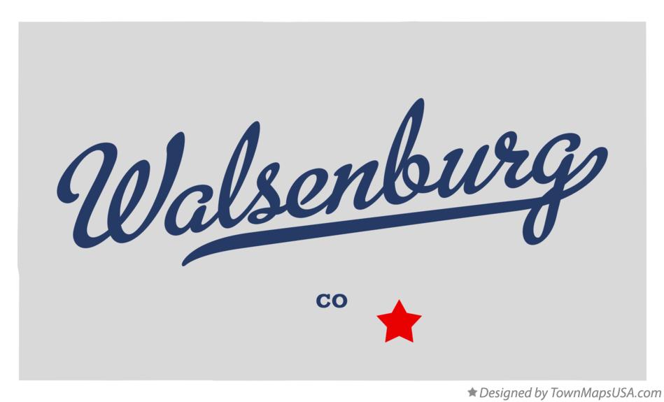 Map of Walsenburg Colorado CO