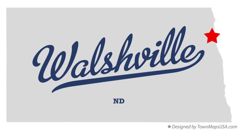 Map of Walshville North Dakota ND