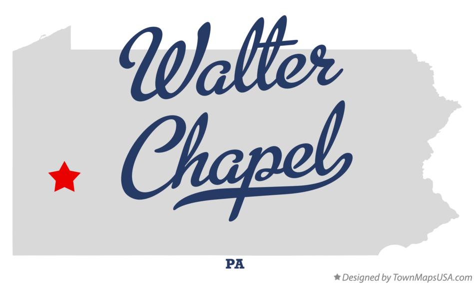 Map of Walter Chapel Pennsylvania PA