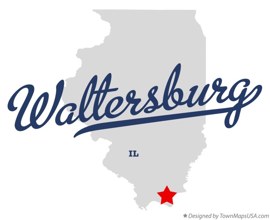 Map of Waltersburg Illinois IL
