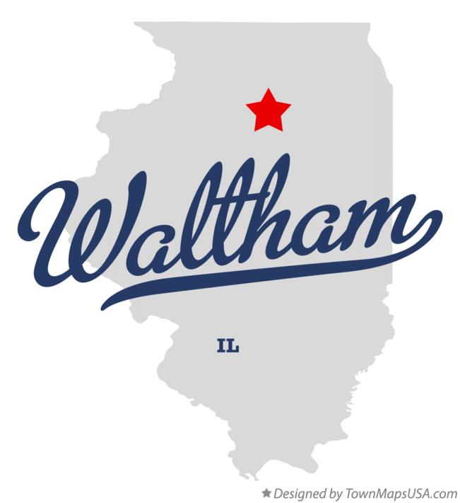 Map of Waltham Illinois IL