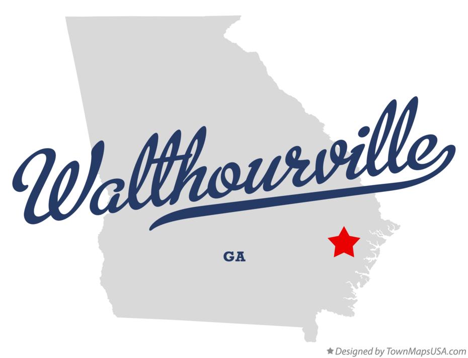 Map of Walthourville Georgia GA