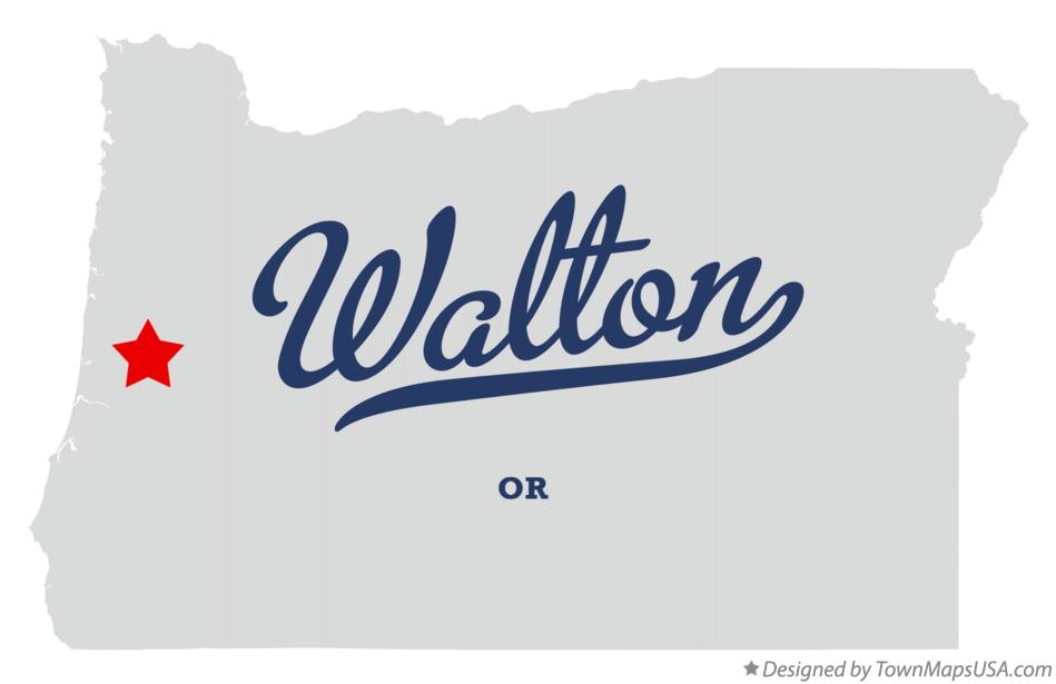 Map of Walton Oregon OR