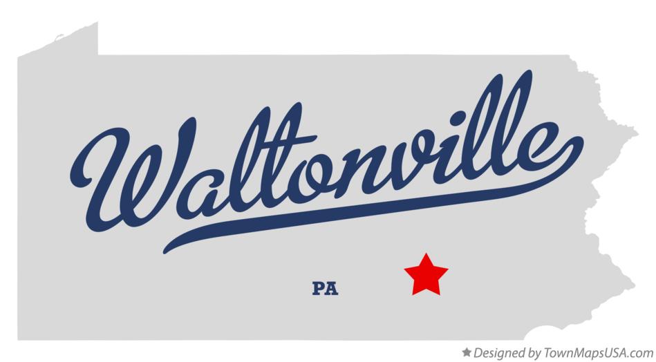 Map of Waltonville Pennsylvania PA