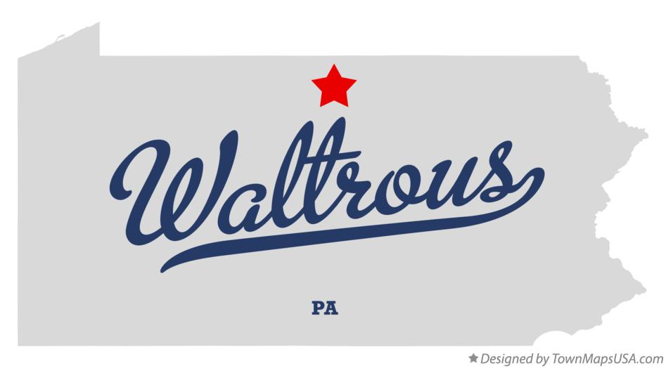 Map of Waltrous Pennsylvania PA