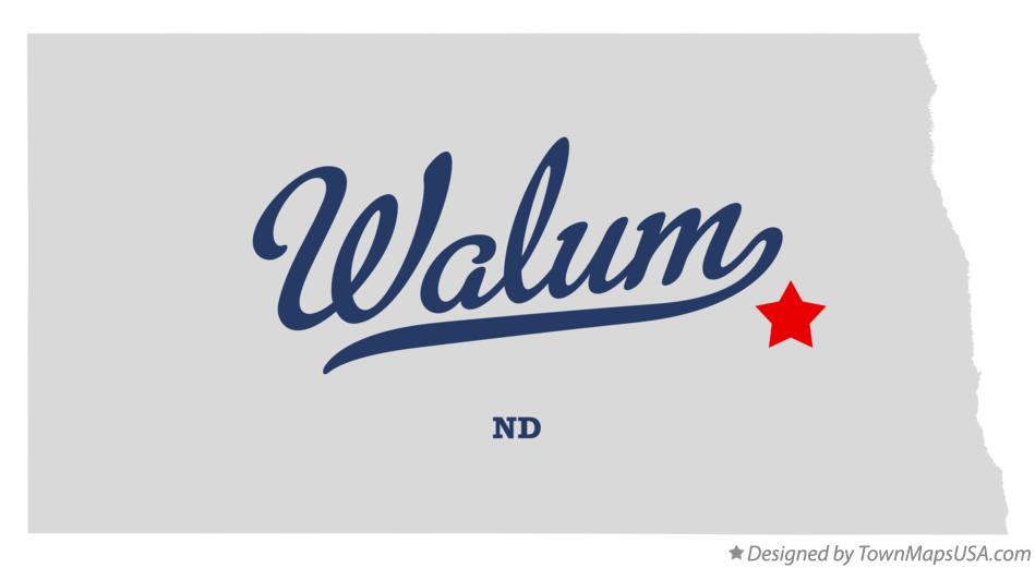 Map of Walum North Dakota ND