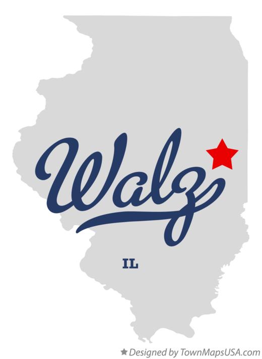 Map of Walz Illinois IL