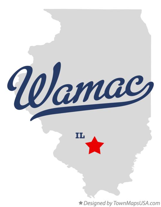 Map of Wamac Illinois IL