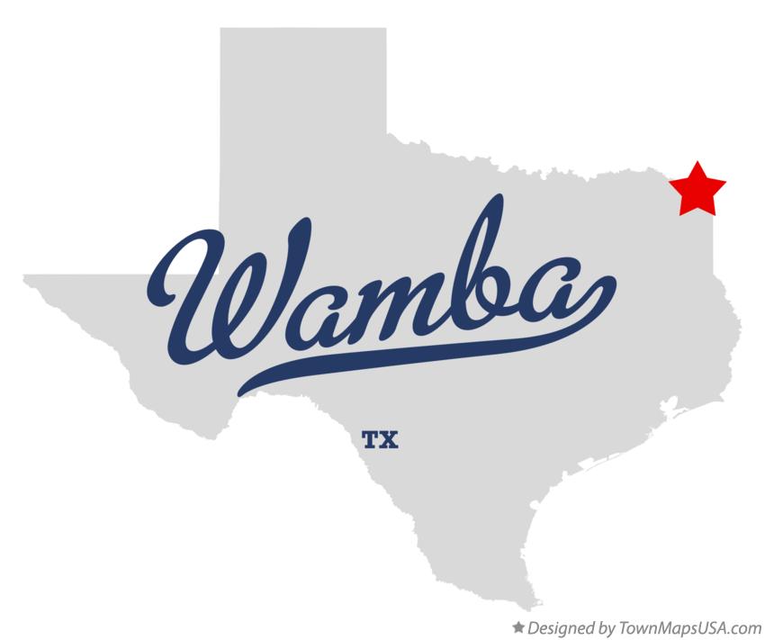 Map of Wamba Texas TX