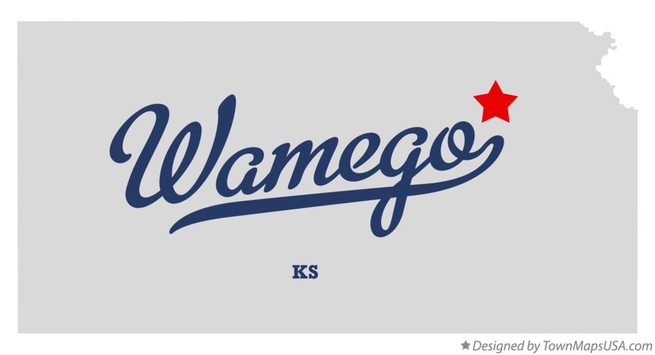 Map of Wamego Kansas KS