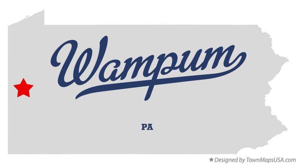 Map of Wampum Pennsylvania PA