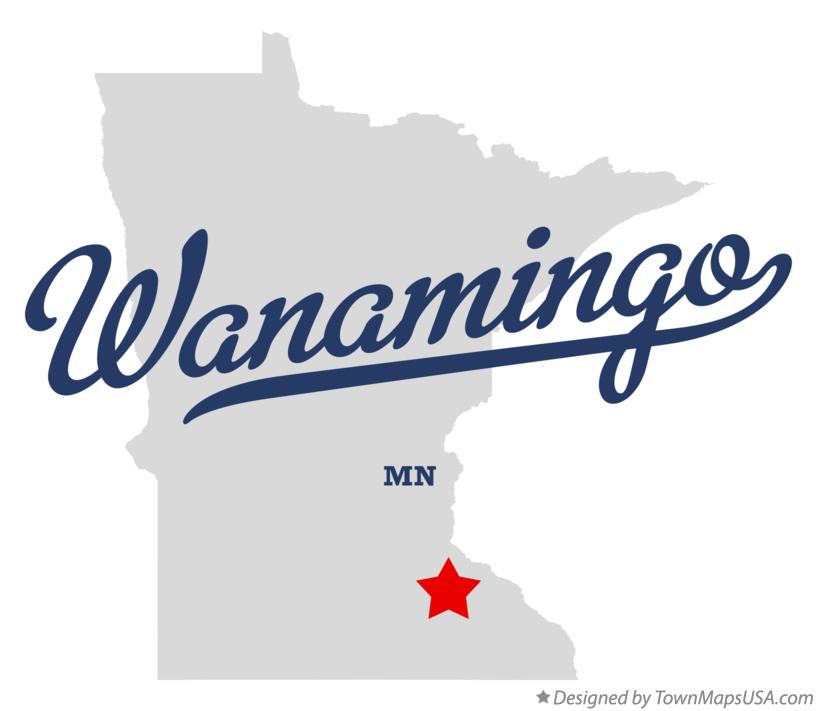 Map of Wanamingo Minnesota MN