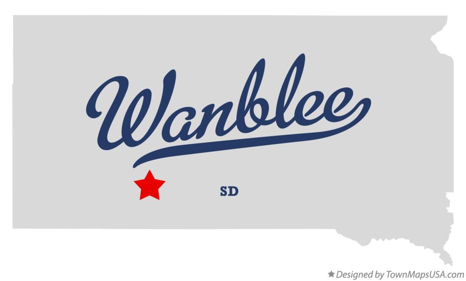 Map of Wanblee South Dakota SD