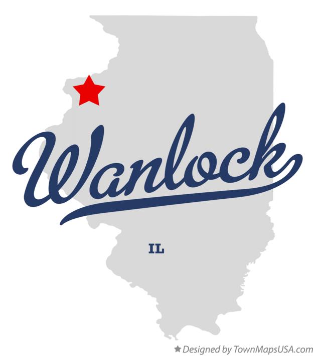 Map of Wanlock Illinois IL
