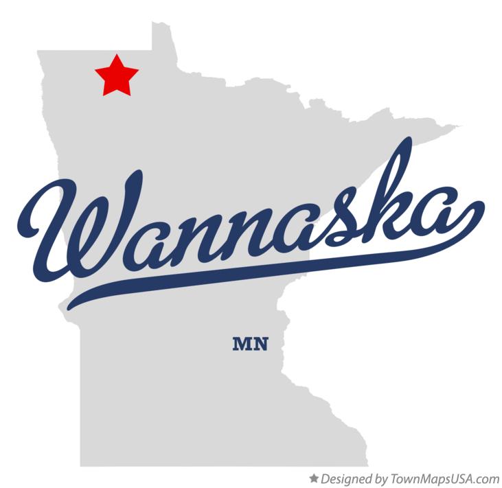 Map of Wannaska Minnesota MN