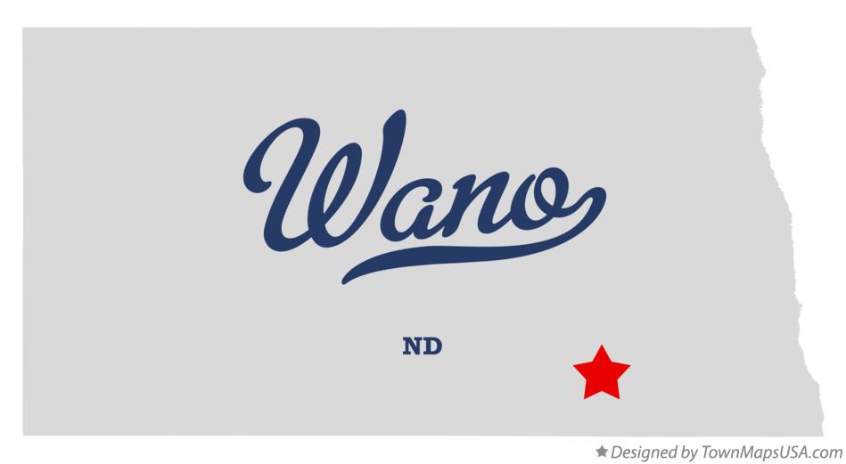 Map of Wano North Dakota ND