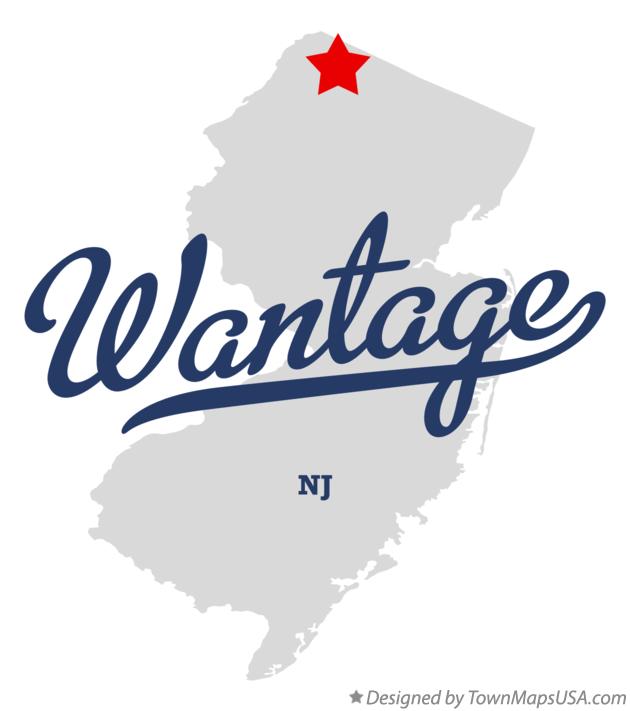 Map of Wantage New Jersey NJ
