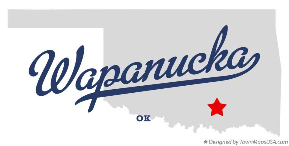 Map of Wapanucka Oklahoma OK