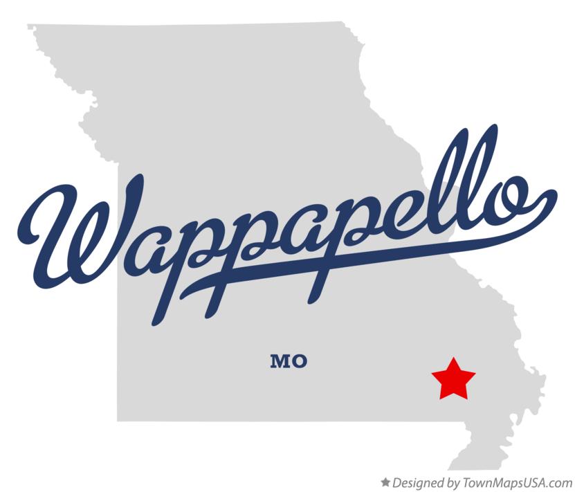 Map of Wappapello Missouri MO