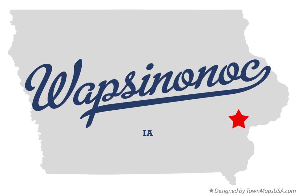Map of Wapsinonoc Iowa IA
