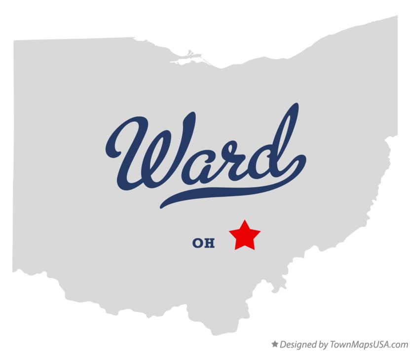 Map of Ward Ohio OH